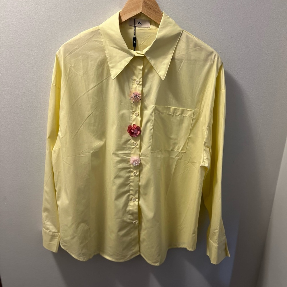 Yellow Button-Up Shirt - Picture 7 of 7
